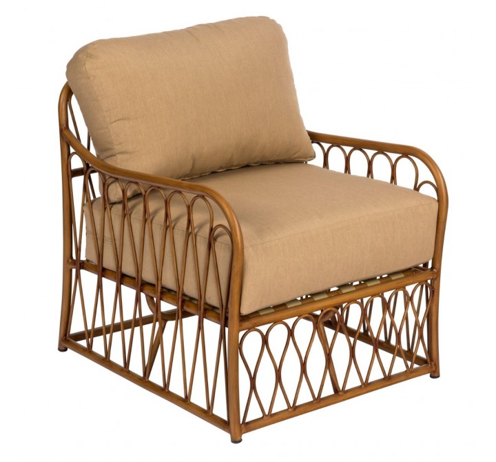Woodard Cane Lounge Chair - Angled