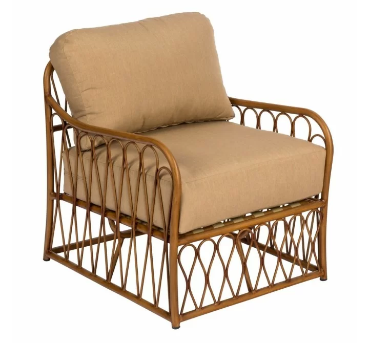 Woodard Cane Lounge Chair - Angled