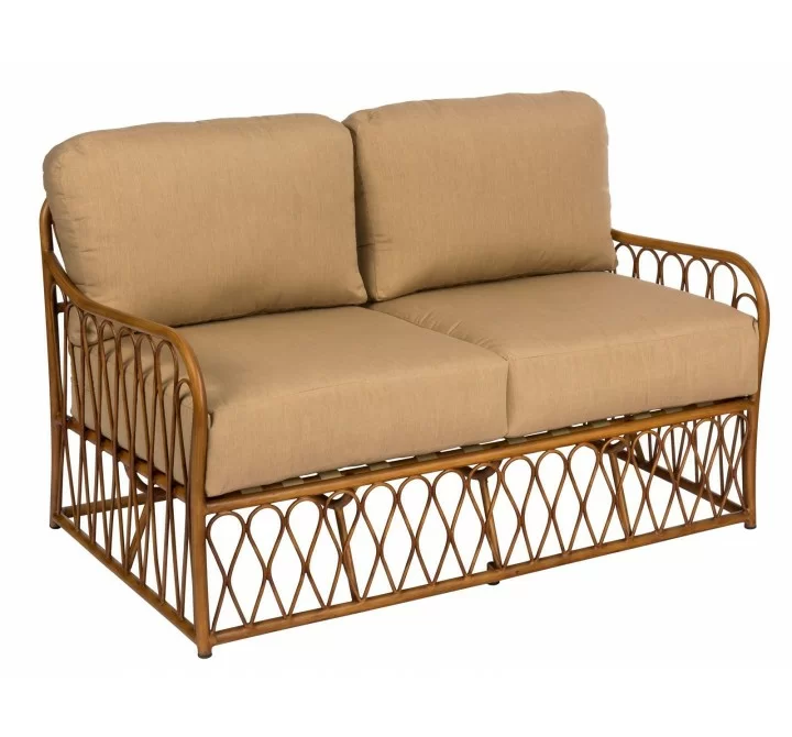 Woodard Cane Love Seat - Angled