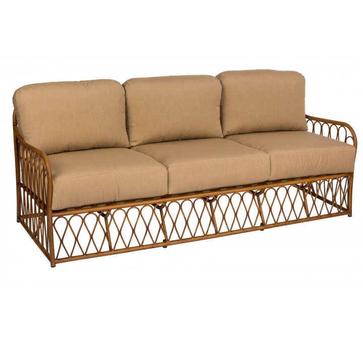 Woodard Cane Sofa - Angled View