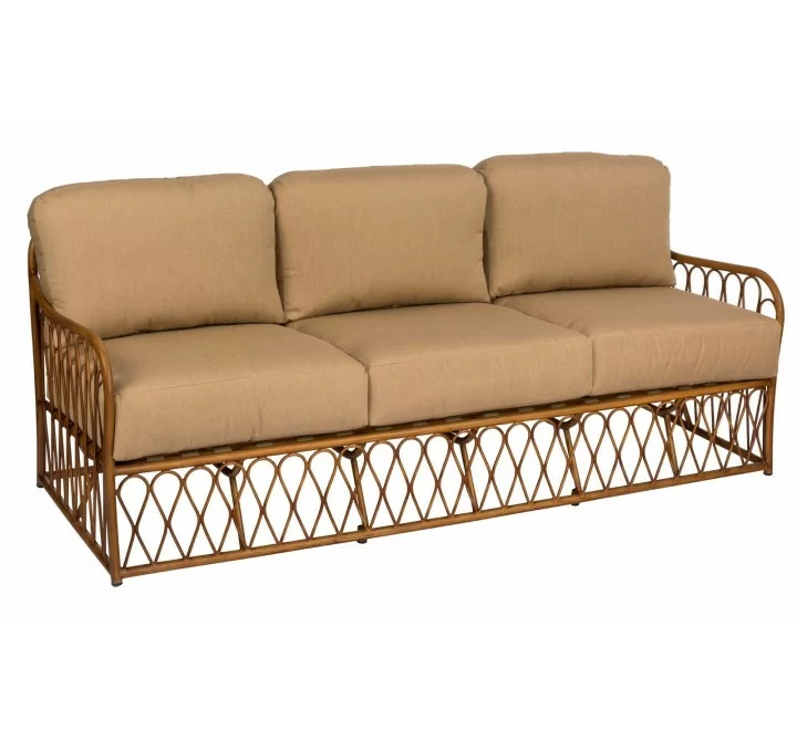 Woodard Cane Sofa - Angled View