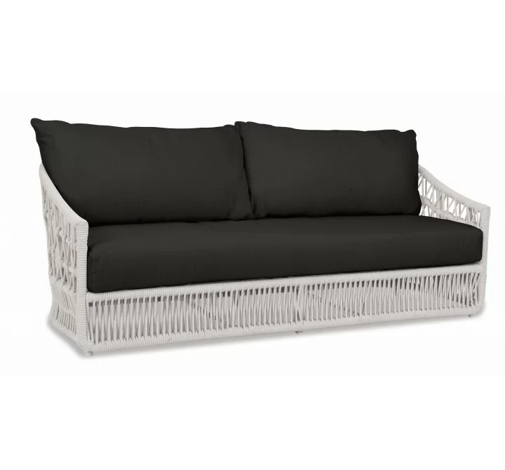 Dana Rope Sofa in Spectrum Carbon w/ Self Welt - Front Side Angle