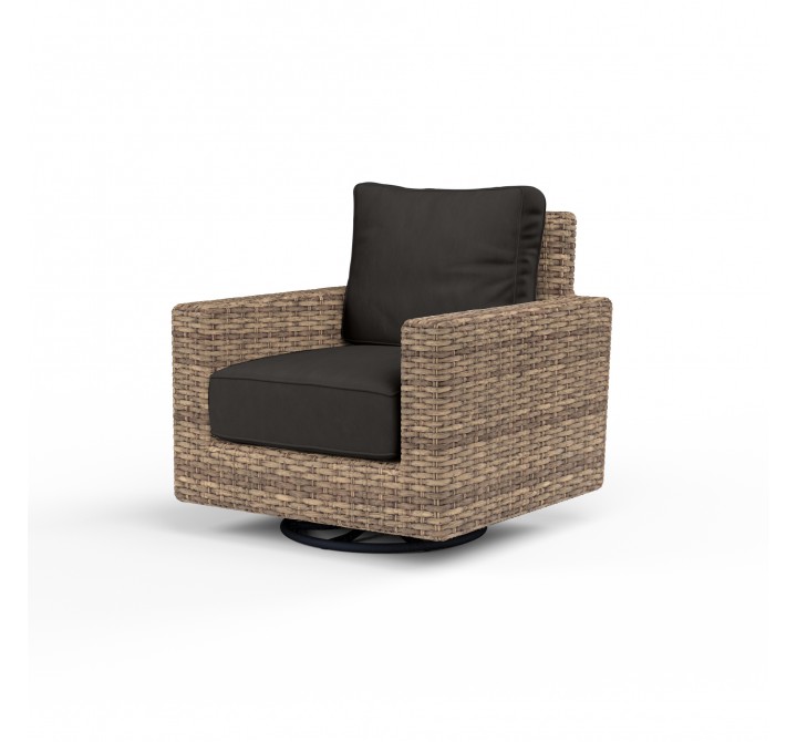 Havana Swivel Club Rocker in Spectrum Carbon w/ Self Welt - Front Side Angle