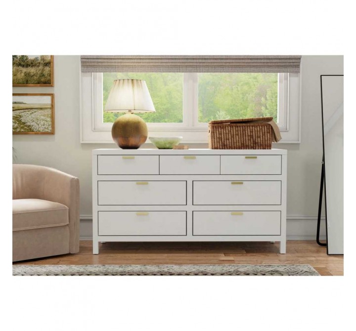 Carmel 7 Drawer Dresser in White - Lifestyle