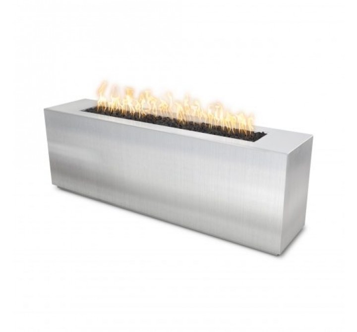 The Outdoor Plus 72" x 16" x 16" Carmen Corten Steel Fire Pit