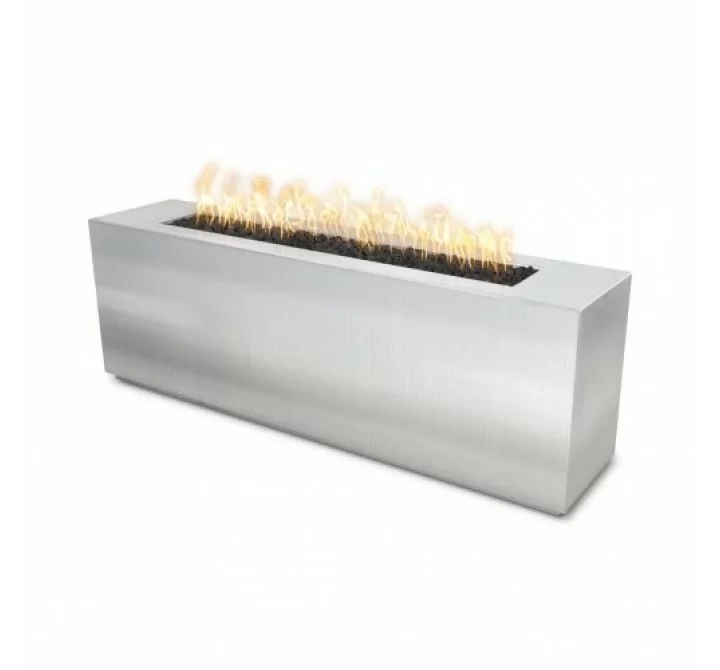 The Outdoor Plus 72" x 16" x 16" Carmen Corten Steel Fire Pit