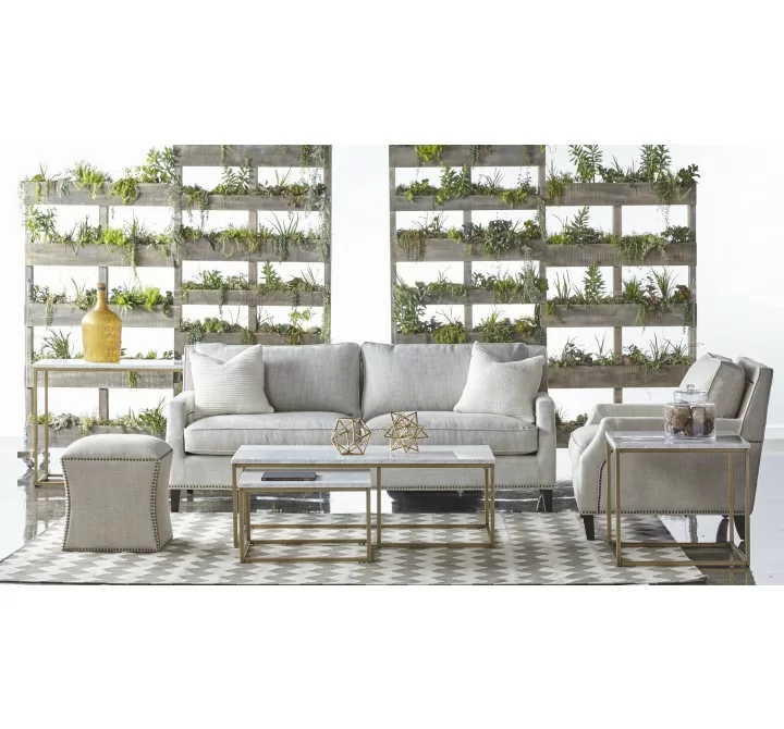 Carrera Nesting Coffee Table in Brushed Gold - Lifestyle 6