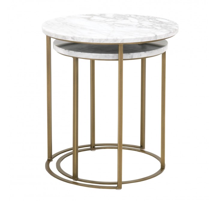 Essentials For Living Carrera Round Nesting Accent Table - Nested