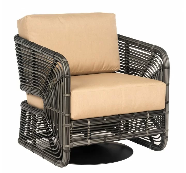 Woodard Carver Swivel Lounge Chair - Angled