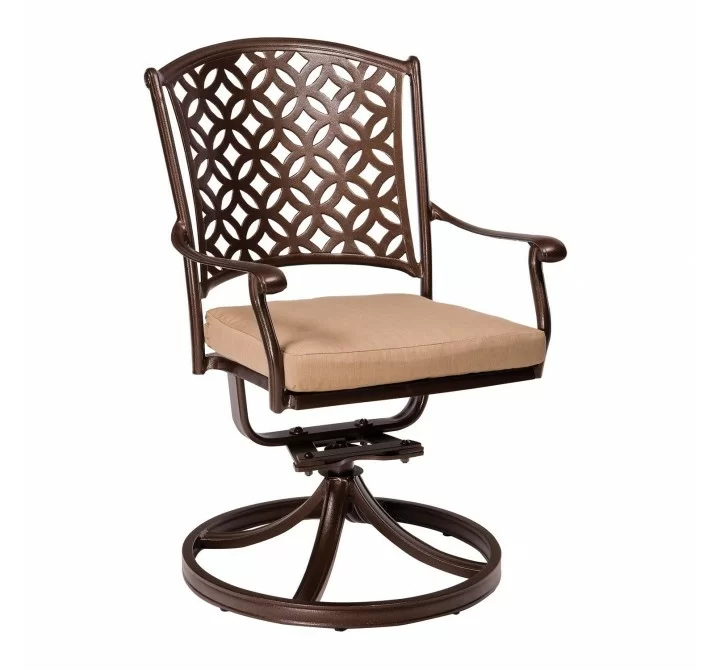 Woodard Casa Swivel Rocking Dining Armchair with Optional Seat Cushions