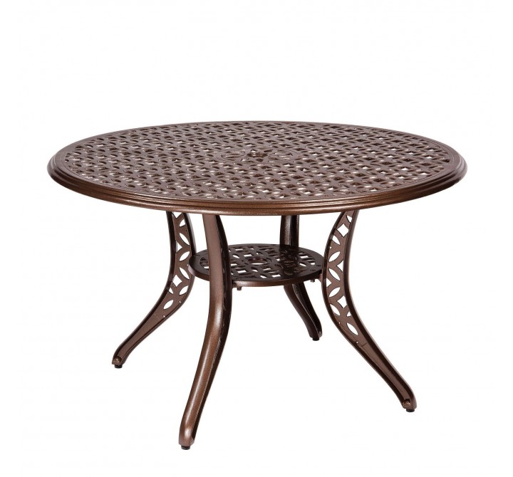 Woodard Casa Dining Umbrella Table - Angled