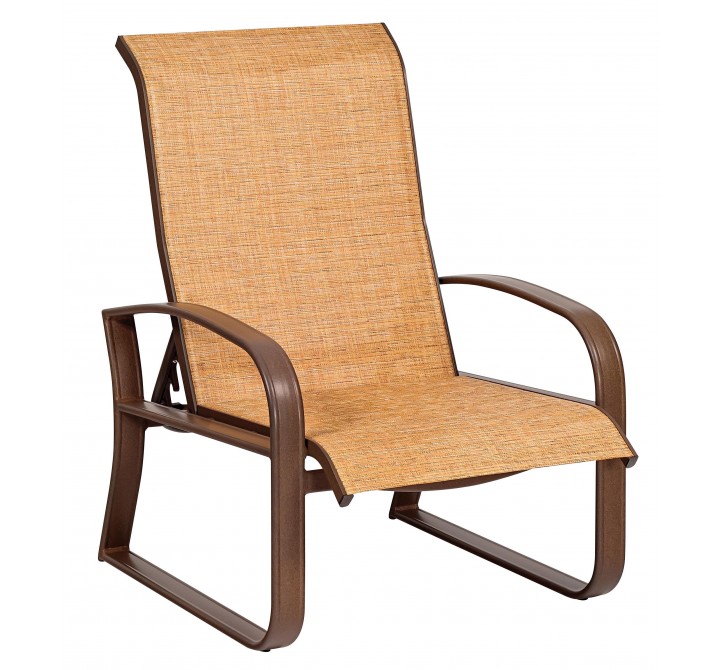 Woodard Cayman Isle Sling Adjustable Lounge Chair - Angled