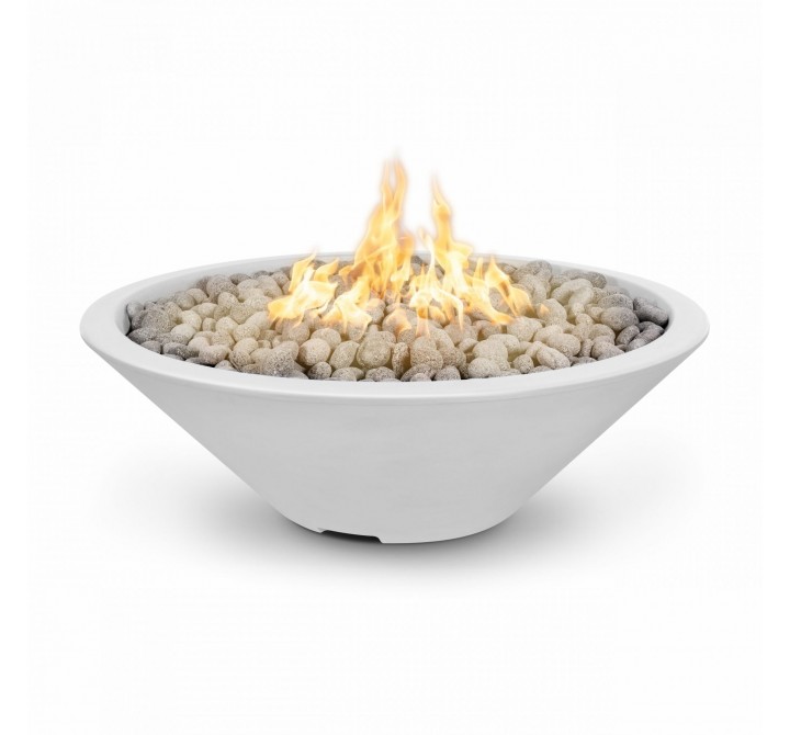 The Outdoor Plus Cazo Fire Pit - Narrow Lip - White