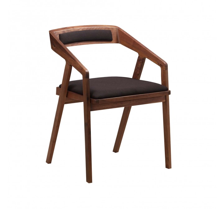 Moe's Home Collection Padma Armchair - Black - Front Side Angle