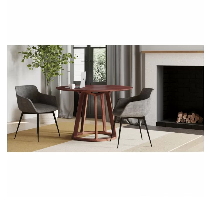 Moe's Home Collection Aldo Round Dining Table - Walnut - Lifestyle