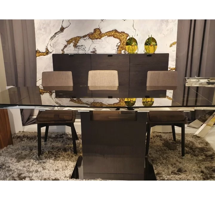 Casabianca VIZZIONE Buffet-Server In Dark Gray Oak Veneer - Lifestyle