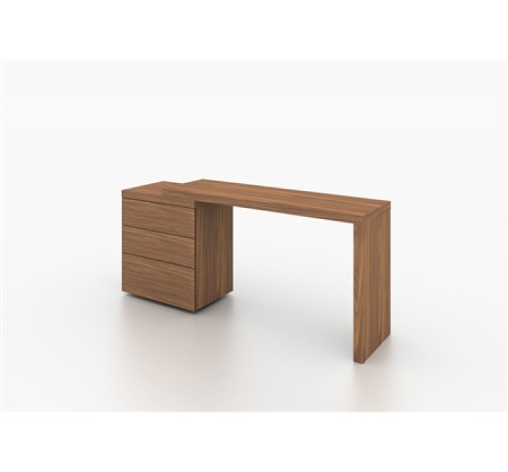 NEST Collection Walnut Veneer Extendable Office Desk 