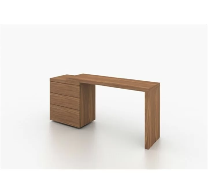 NEST Collection Walnut Veneer Extendable Office Desk 