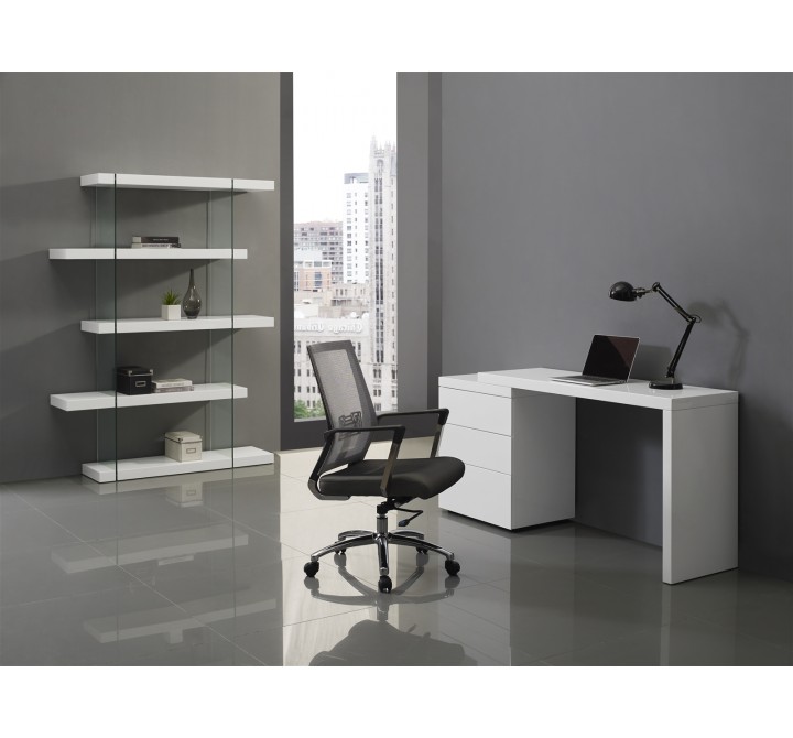 Casabianca NEST Office Desk In High Gloss White Lacquer - Lifestyle