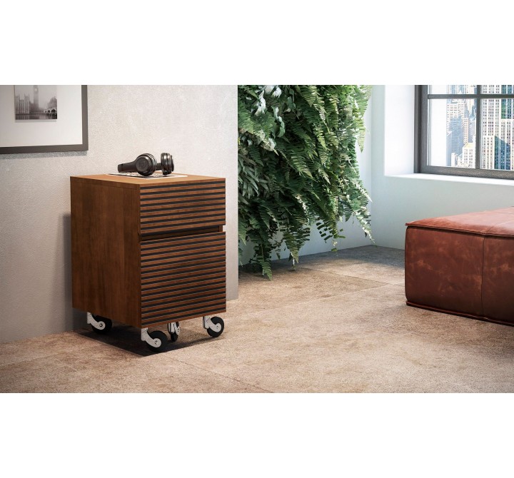 Furnitech Tango 2 Drawer Mid-Century Modern Rolling Pedestal - Lifestyle