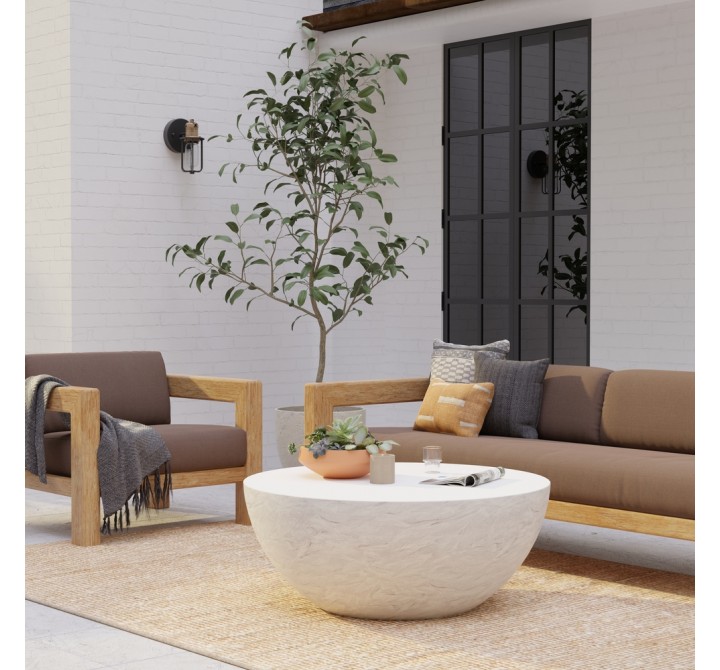 Sunset West Antique Stone Bowl Coffee Table