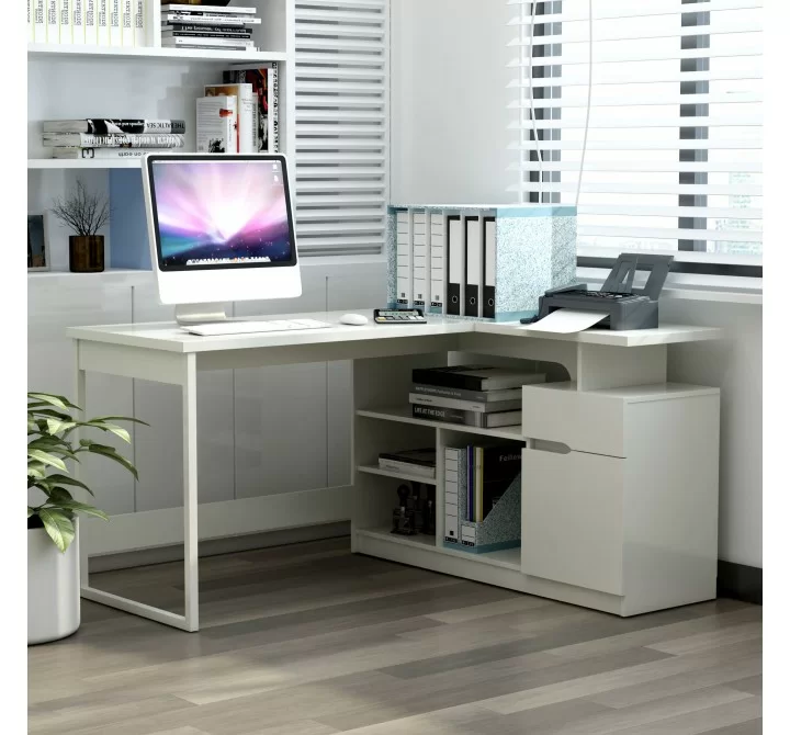 Anderson Teak Lexi 55" L-Shaped Corner Desk - Lifestyle