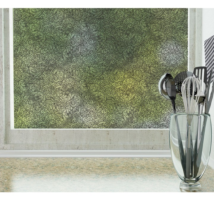 Odhams Press Sketchbook Frosted Non-Adhesive Decorative Window Film - Privacy Cling Film