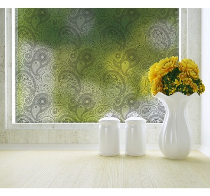 Odhams Press Crazy Paisley Privacy Adhesive Window Film