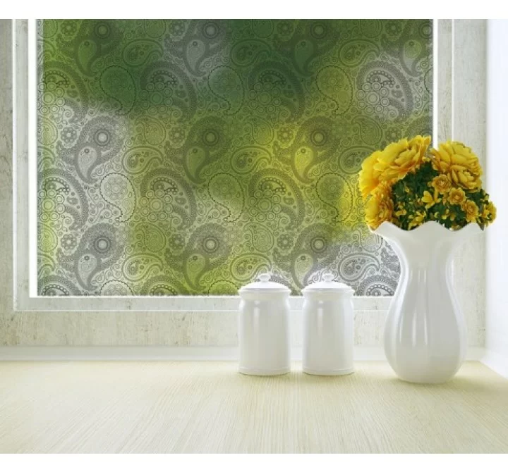 Odhams Press Crazy Paisley Privacy Adhesive Window Film
