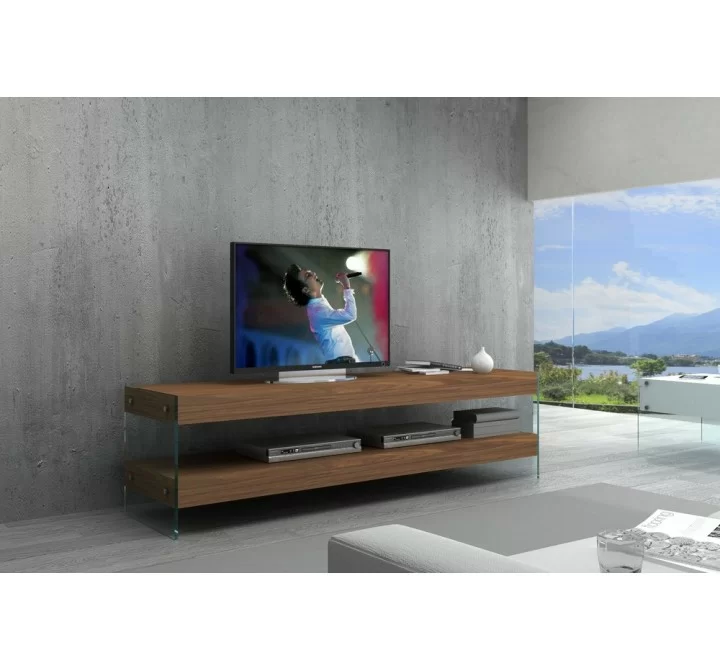 J&M Furniture Elm TV Base White High Gloss