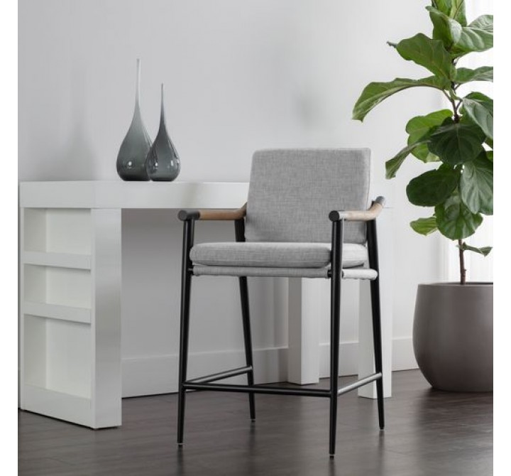 Sunpan Meadow Counter Stool - Vault Fog - Lifestyle