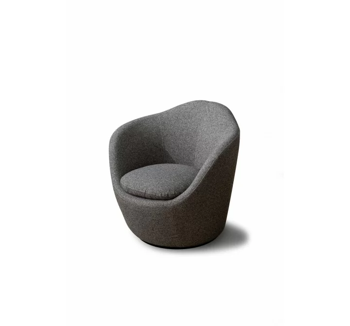 Stone Accent Chair in Dark Gray- Front view 1