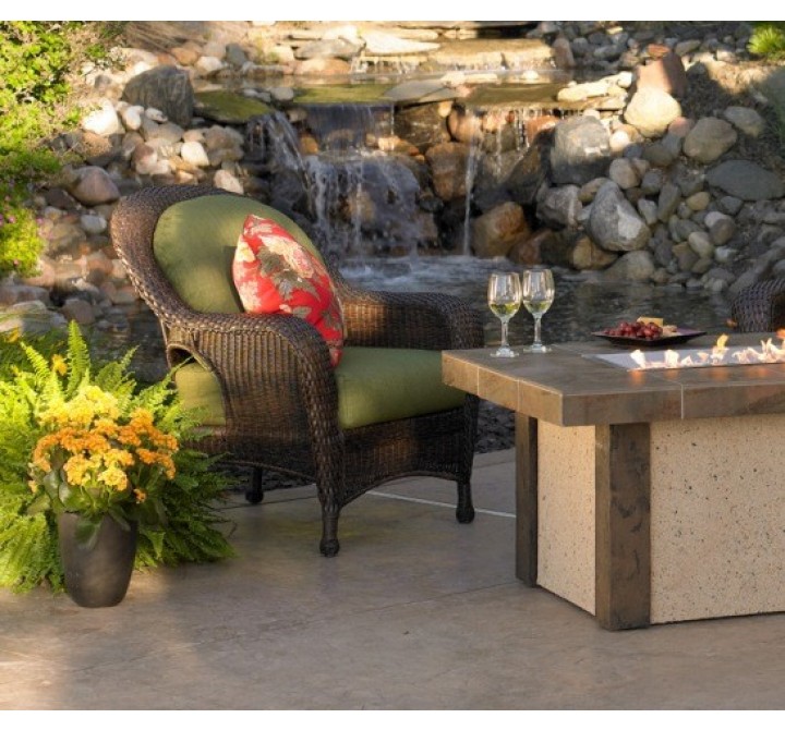 Outdoor Greatroom Company Balsam Wicker Outdoor Chair - Spectrum Cilantro - Lifestyle
