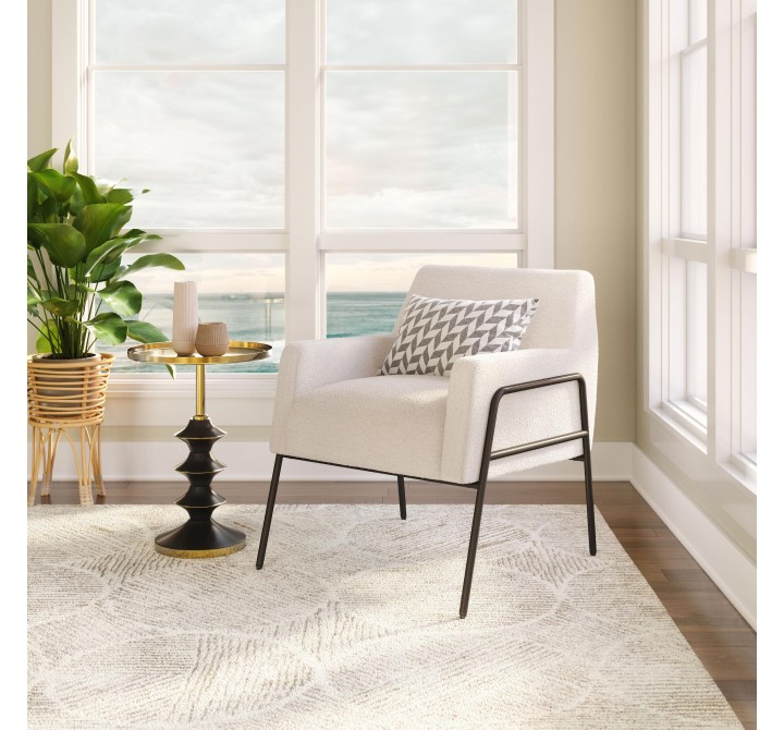 Charleston Accent Chair in Cream- Lifestyle 1