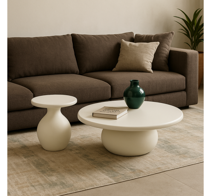 Living Luisa Coffee Table in Beige- Lifestyle 1