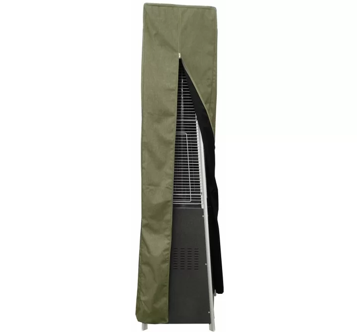 AZ Patio Heaters Square Glass Tube Patio Heater Commercial Cover in Tan - Front Angle