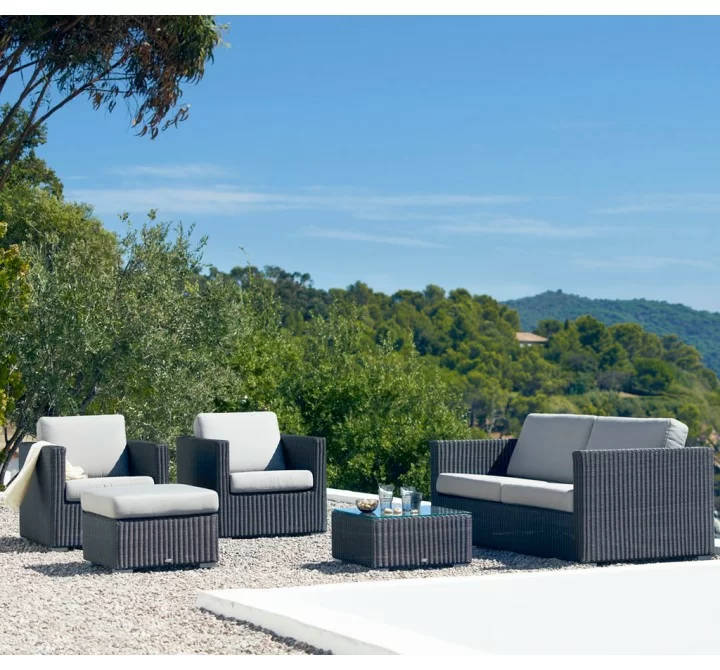 Cane-Line Chester Footstool / Coffee Table - Set