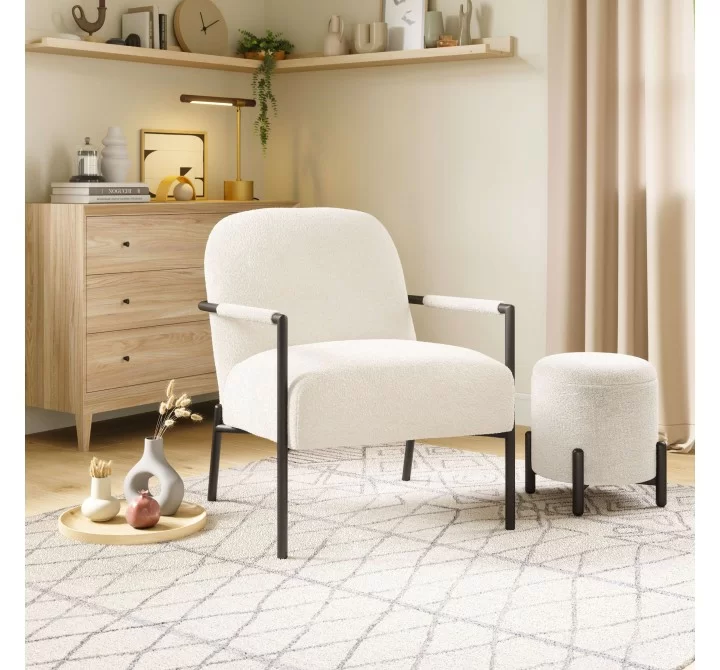 Zuo Modern Chicago Accent Chair Ivory- Lifestyle