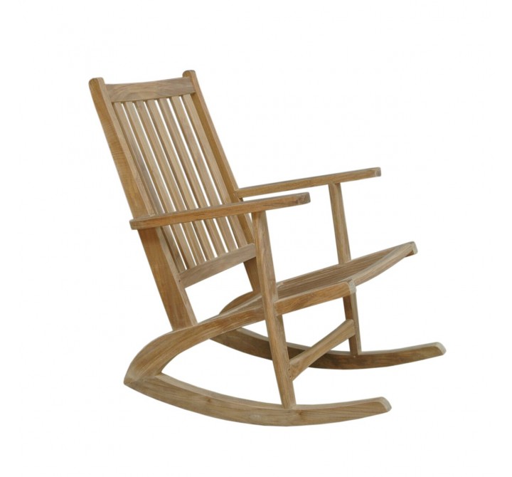 Anderson Teak Modern Rocking Armchair - Angled