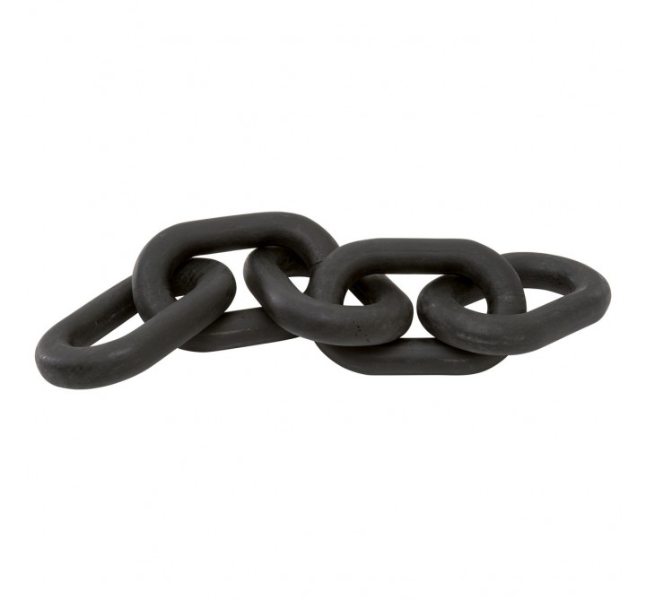 Essentials For Living Cinq Wood Link in Black Wash Pine - Front Angle