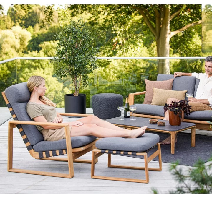 Cane-Line Endless Soft Highback Chair Incl. Grey Cane-Line Airtouch Cushion Set 