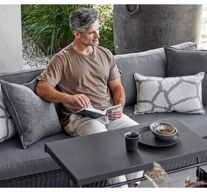 Cane-Line Chill-Out Coffee Table, Single, Dual Heights 