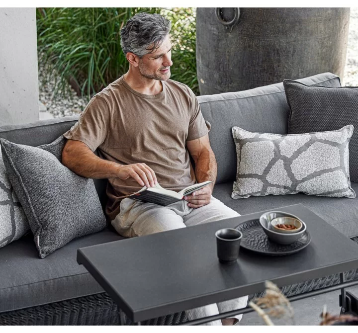 Cane-Line Chill-Out Coffee Table, Single, Dual Heights 