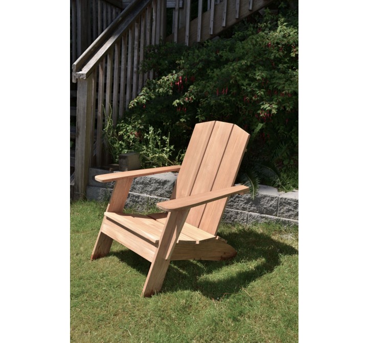 Hi Teak Furniture Aurele Teak Outdoor Adirondack Lounge Chair - Lifestyle 2