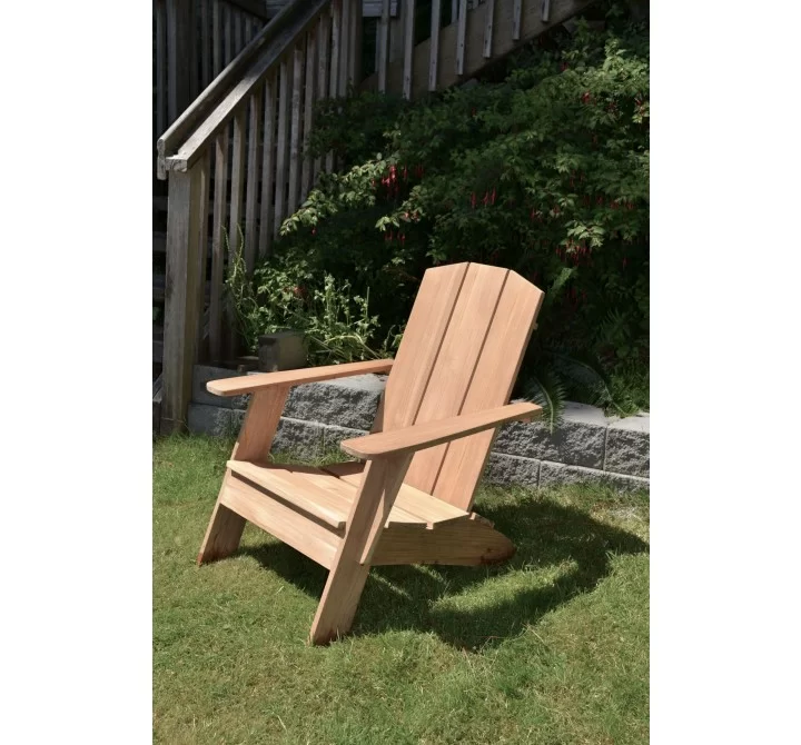 Hi Teak Furniture Aurele Teak Outdoor Adirondack Lounge Chair - Lifestyle 2
