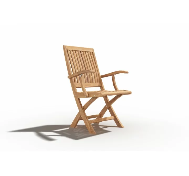 Hi Teak Furniture Florence Teak Folding Outdoor Armchair - Angled