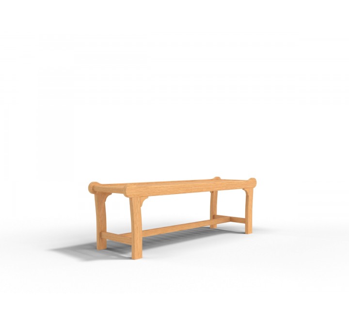 Hi Teak Furniture Parc 2 Person Teak Outdoor Bench - Angled