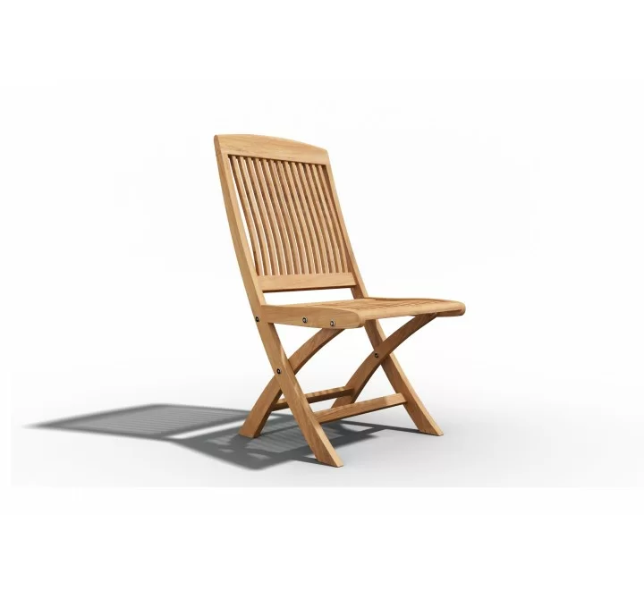 Hi Teak Furniture Florence Teak Folding Side Chair - Angled