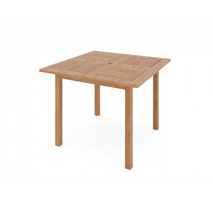 Hi Teak Furniture Mathieu Square Teak Outdoor Dining Table - Angled