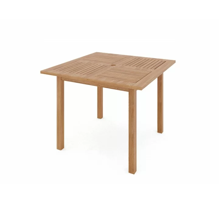 Hi Teak Furniture Mathieu Square Teak Outdoor Dining Table - Angled